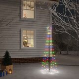 vidaXL Božično drevo s konico 108 barvnih LED diod 180 cm | Shoptok.si