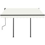  Automatska tenda na uvlačenje sa stupovima 3 5 x 2 5 m krem | shoptok.hr