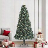 vidaXL Umjetno okićeno božićno drvce s setom kuglica Zelena 240 cm PET | shoptok.hr