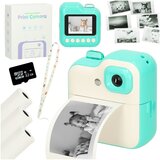 Instant fotoaparat s termičnim tiskalnikom + papir in 32GB SD kartica (zelen) - Rojstni dan - Za 5+ let Cene