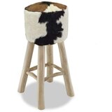 Barska stolica od prave kože i masivne tikovine Cijene