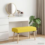  Klupa s utorima Svijetlo žuta 80 x 40 x 46 cm Tkanina | shoptok.hr