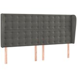 The Living Store vzglavje z ušesi temno sivo 183x23x118/128 cm žamet - vzglavje, (21418386) | Shoptok.si