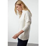 Trendyol Ecru Oversize Wool Basic Knitted Sweater | Eponuda.ba