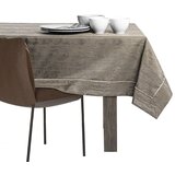 AmeliaHome Stolnjak Vesta s man&amp;scaron;etom i obrubom 120x260 cm, cappuccino Slike