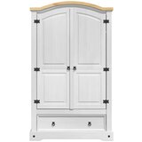 Ormarić s ladicama Bijelo 101 x 52 x 170 cm Čvrsto borovo drvo | shoptok.hr