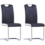 Maison Chic Nihajni Jedilni stoli - Vzorci stoli 2 kosa črno umetno usnje A1543, (22031531) | Shoptok.si