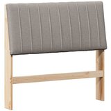 vidaXL Tapecirano vzglavje Taupe 100 cm Masivno borovo les, (5000108972) | Shoptok.si