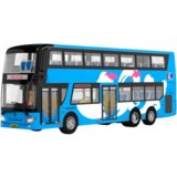  Double-decker Tour Bus 1:42 Metal Lights Blue | shoptok.hr