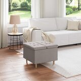  Otoman za pohranu s jastukom Sivo-smeđa 60 x 60 x 45 cm tkanina | shoptok.hr
