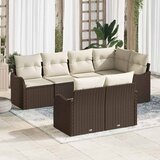  Sjedeća garnitura za vrt 7 kom. Smeđa Poli ratan 232.5 x 122.5 x 85 cm | shoptok.hr