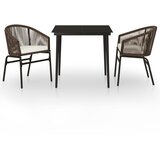  3-dijelni vrtni blagovaonski set smeđi | shoptok.hr