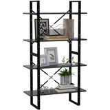 Ormarić za knjige 4 razine sivi 80x30x140 cm konstruirano drvo | shoptok.hr