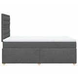  Krevet box spring s madracem tamnosivi 120 x 190 cm tkanina | shoptok.hr