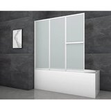 Aurlane zložljiva stena za kopalno kad white comfort 145,4x140 cm bela 3-krilna Cene