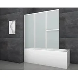 zložljiva stena za kopalno kad white comfort 145,4x140 cm bela 3-krilna