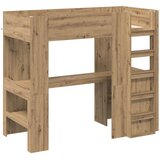  Okvir kreveta na kat s stolom Umjetnički hrast 90 x 200 cm | shoptok.hr