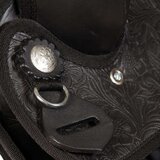vidaXL Western sedlo, uzda in oprsnica pravo usnje 17" črne barve | Shoptok.si