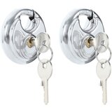 vidaXL Zaključne ključavnice z ključi 2 pcs srebrna 7 x 2.4 x 7 cm, (5000151964) | Shoptok.si
