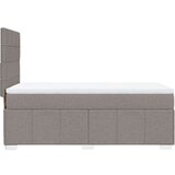 vidaXL Box spring postelja z vzmetnico taupe 90x200 cm blago | Shoptok.si