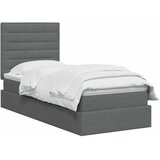  Krevet s madracem i skladištem Tamnosiva 90 x 200 cm tkanina - Tamnosiva 90 x 200 cm Dizajn linija | shoptok.hr