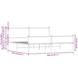  Metalni okvir kreveta bez madraca boja hrasta 200x200 cm | shoptok.hr