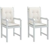 vidaXL Jastuci za stolice 6 kom prošarano krem100x50x4 cm tkanina | shoptok.hr