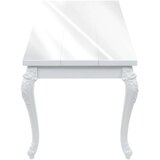 vidaXL Jedilna miza 179x89x81 cm visok sijaj bele barve | Shoptok.si