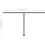  Samostojeća tenda na ručno uvlačenje 400 x 300 cm antracit | shoptok.hr
