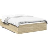 vidaXL Okvir za krevet boja hrasta 140 x 200 cm konstruirano drvo Cijene