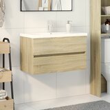 vidaXL 2-dijelni set kupaonskog namještaja od keramike i drva | shoptok.hr