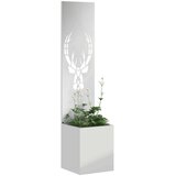 vidaXL Privatnost u vrtu Srebrno 32 x 140 cm Pocinčani čelik | shoptok.hr