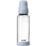 Bibs Baby Glass Bottle Silicone bočica protiv kolika sa silikonskim usnikom Baby Blue 240 ml | shoptok.hr