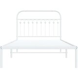 vidaXL Metalni okvir za krevet s uzglavljem bijeli 107x203 cm | shoptok.hr
