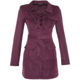 Trendyol Purple Collar Detailed Suede Dress Cijene