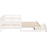 vidaXL izvlečna dnevna postelja s predali bela 90x200cm trdna borovina, (21303651) | Shoptok.si