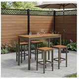 vidaXL Stol za bar u vrtu NAARDEN Prirodna i kava 108 5 x 55 x 105 cm - Prirodno kava 108 5 x 55 x 105 cm Cijene