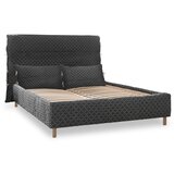 Miuform Sivi tapecirani bračni krevet s podnicom 160x200 cm Sleepy Luna - | shoptok.hr