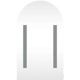 vidaXL Kopalniška omarica z ogledalom z LED obokana črna 42x13x70 cm | Shoptok.si