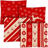 Ruhhy božićne ukrasne jastučnice 45 x 45 cm, set 4 kom, lanene | shoptok.hr