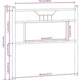  Uzglavlje dimljena boja hrasta 75 cm konstruirano drvo i čelik | shoptok.hr
