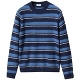 MANGO MAN Pulover kraljevo modra / temno modra / bela | Shoptok.si