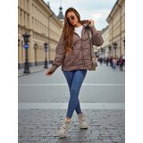 Resti Women's Quilted Jacket with Hood and Cuffs on Sleeves Stone Hollow | Eponuda.ba