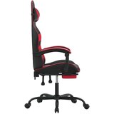 vidaXL Gaming stol z oporo za noge črno in rdeče umetno usnje, (20701049) | Shoptok.si