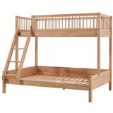 Vipack Dječji krevet od punog hrasta na kat s podnicom 140x200/90x200 cm u prirodnoj boji Forrest – | shoptok.hr
