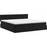 Krevet s od storage s uzglavljem Crna 200 x 200 cm Baršun | shoptok.hr