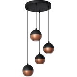  LED luster na sajli MIDWAY 4xGU10/4,8W/230V crna/bakarna | Eponuda.com
