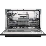 Namizni pomivalni stroj LC T6B D, razred D, 6 pogrinjkov, 7 programov, AutoDoor, črne barve