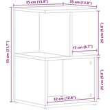  Noćni ormar Crni hrast 35 x 35 x 55 cm Konstruirano drvo | shoptok.hr