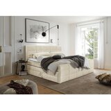 MID.YOU POSTELJA BOXSPRING 180 cm x 200 cm , tekstil, leseni material krem barve | Shoptok.si